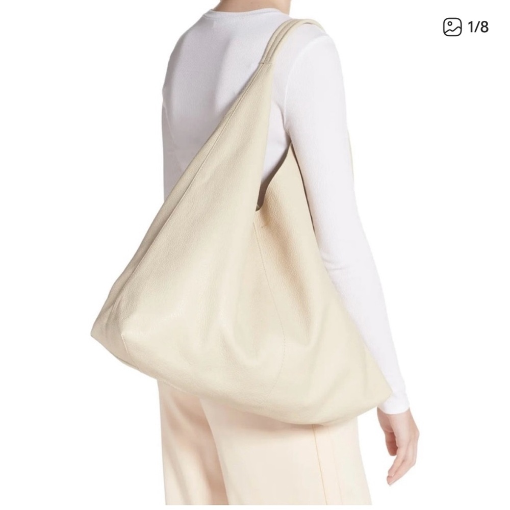 Kurt Geiger Cream Leather Hobo Bag